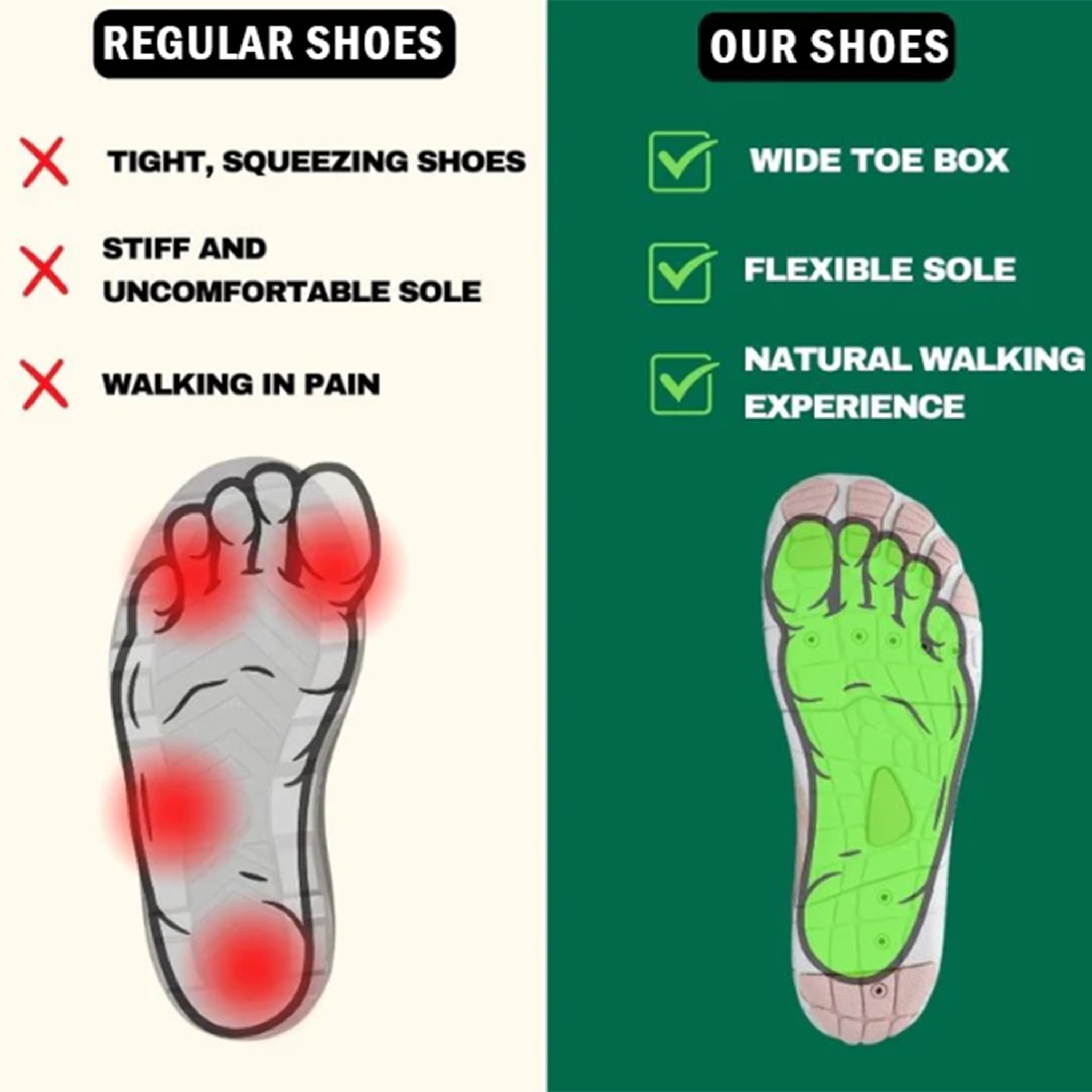 ⏰Limited-Time 70% OFF –Healthy & non-slip barefoot shoes(Unisex)–Pressure Relief, Wide Toe