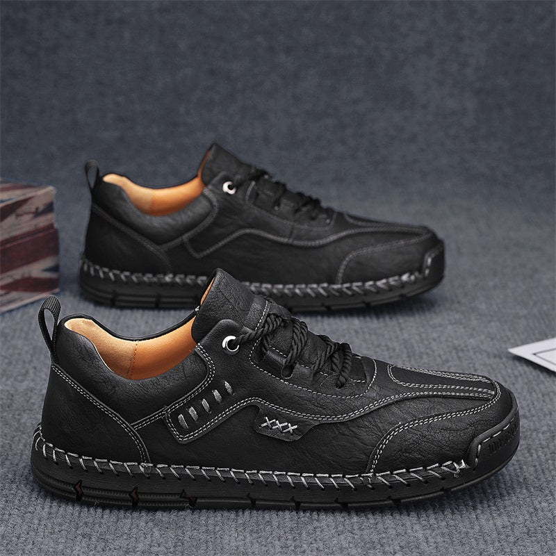 Men’s Handmade Leather Work & Outdoor Shoes – Arch Support, Wide Fit, Comfortable, Rugged Non-Slip Sole for All-Day Wear