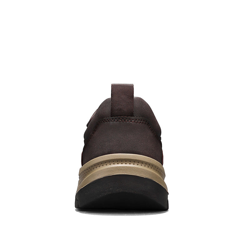 Men’s Handmade Leather Work Shoes – Arch Support, Wide Toe Box, Breathable Lining, Lightweight Protective & Slip-Resistant for Outdoor Work