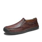 Men’s Handmade Leather Loafers – Arch Support, Wide Toe Box, Slip-On Comfort & Non-Slip Sole for Everyday Wear