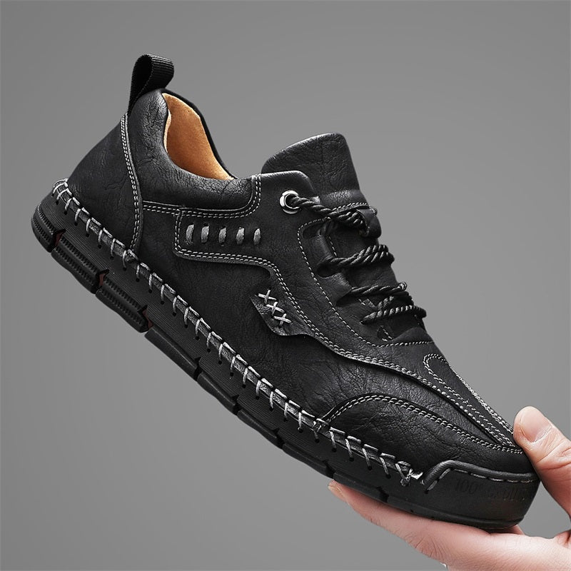 Men’s Handmade Leather Work & Outdoor Shoes – Arch Support, Wide Fit, Comfortable, Rugged Non-Slip Sole for All-Day Wear