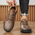 Men’s Handmade Leather Work & Outdoor Shoes – Arch Support, Wide Fit, Comfortable, Rugged Non-Slip Sole for All-Day Wear