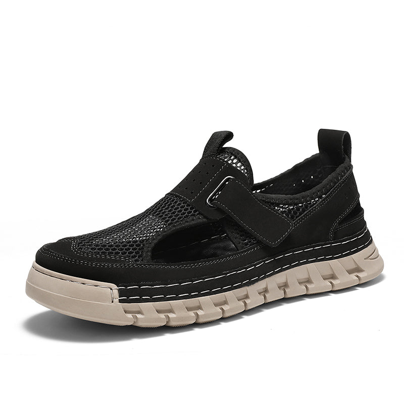 (⏳53% OFF)Men's Mesh Fisherman Sandals – Hook & Loop, Non-Slip for Wading & Fishing