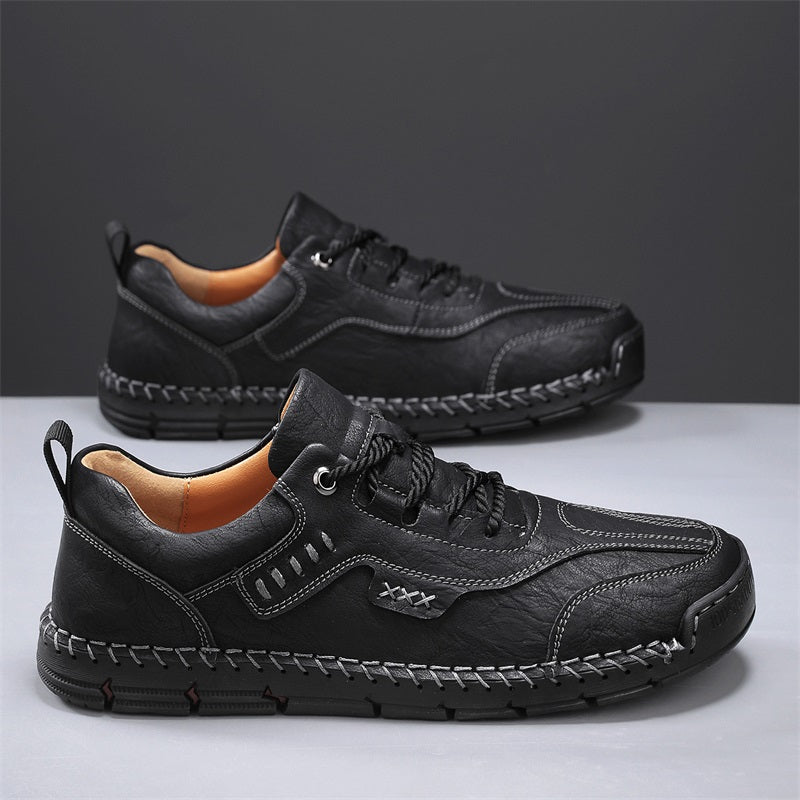 Men’s Handmade Leather Work & Outdoor Shoes – Arch Support, Wide Fit, Comfortable, Rugged Non-Slip Sole for All-Day Wear