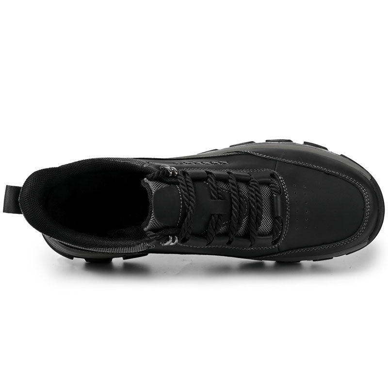 (💥Top Rated Choice) Men’s Handmade Leather Work Shoes – Waterproof, Arch Support, Pressure Relief, Wide Toe Box, Built for All-Day Comfort & Outdoor Use