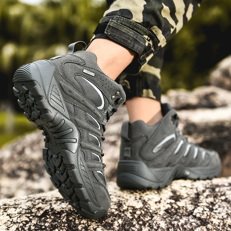 Men’s Orthotic Hiking Work Boots – Arch Support, Wide Toe Box, Protective Design, All-Day Stability