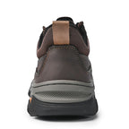 (💥Top Rated Choice) Men’s Handmade Leather Work Shoes – Waterproof, Arch Support, Pressure Relief, Wide Toe Box, Built for All-Day Comfort & Outdoor Use