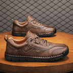 Men’s Handmade Leather Work & Outdoor Shoes – Arch Support, Wide Fit, Comfortable, Rugged Non-Slip Sole for All-Day Wear