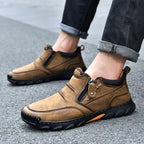 ⏰ 70% OFF – Men’s Leather Slip-On Boots – Waterproof, Arch Support, Pressure Relief & Non-Slip Sole for Travel, Outdoor & Everyday Comfort
