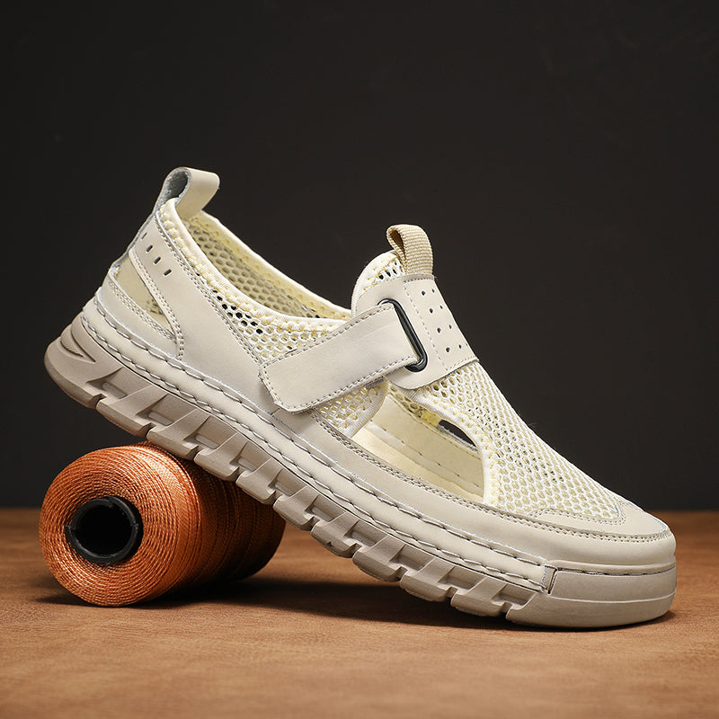 (⏳53% OFF)Men's Mesh Fisherman Sandals – Hook & Loop, Non-Slip for Wading & Fishing