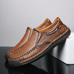 Men’s Handmade Leather Loafers – Arch Support, Wide Toe Box, Slip-On Comfort & Non-Slip Sole for Everyday Wear