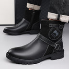 ⏰Limited-Time 70% OFF –Men’s Orthopedic Motorcycle Handmade Boot–Pressure Relief, Waterproof, Slip-Resistant, Wide Toe, Arch&Ankle Support