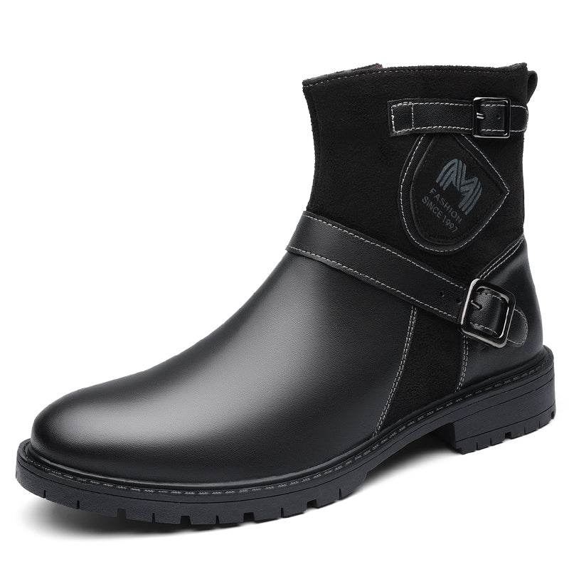 ⏰Limited-Time 70% OFF –Men’s Orthopedic Motorcycle Handmade Boot–Pressure Relief, Waterproof, Slip-Resistant, Wide Toe, Arch&Ankle Support