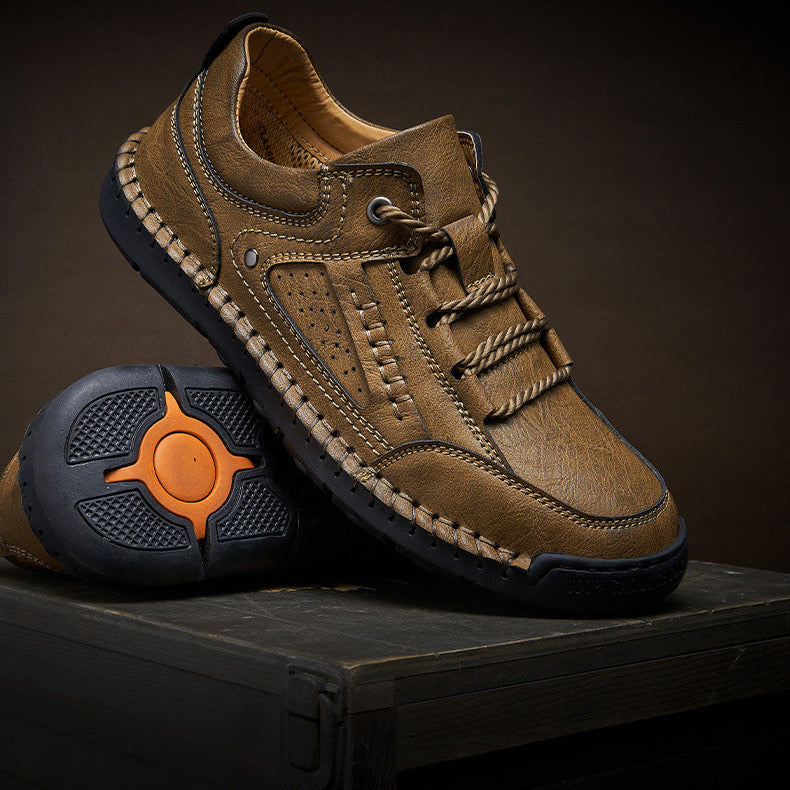 ⏰Limited-Time 70% OFF– Men’s Handmade Orthopedic Leather Shoes  Wide Toe Box, Waterproof, Arch Support & Pressure Relief