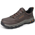 (💥Top Rated Choice) Men’s Handmade Leather Work Shoes – Waterproof, Arch Support, Pressure Relief, Wide Toe Box, Built for All-Day Comfort & Outdoor Use