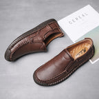 Men’s Handmade Leather Loafers – Arch Support, Wide Toe Box, Slip-On Comfort & Non-Slip Sole for Everyday Wear