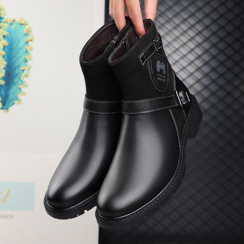⏰Limited-Time 70% OFF –Men’s Orthopedic Motorcycle Handmade Boot–Pressure Relief, Waterproof, Slip-Resistant, Wide Toe, Arch&Ankle Support