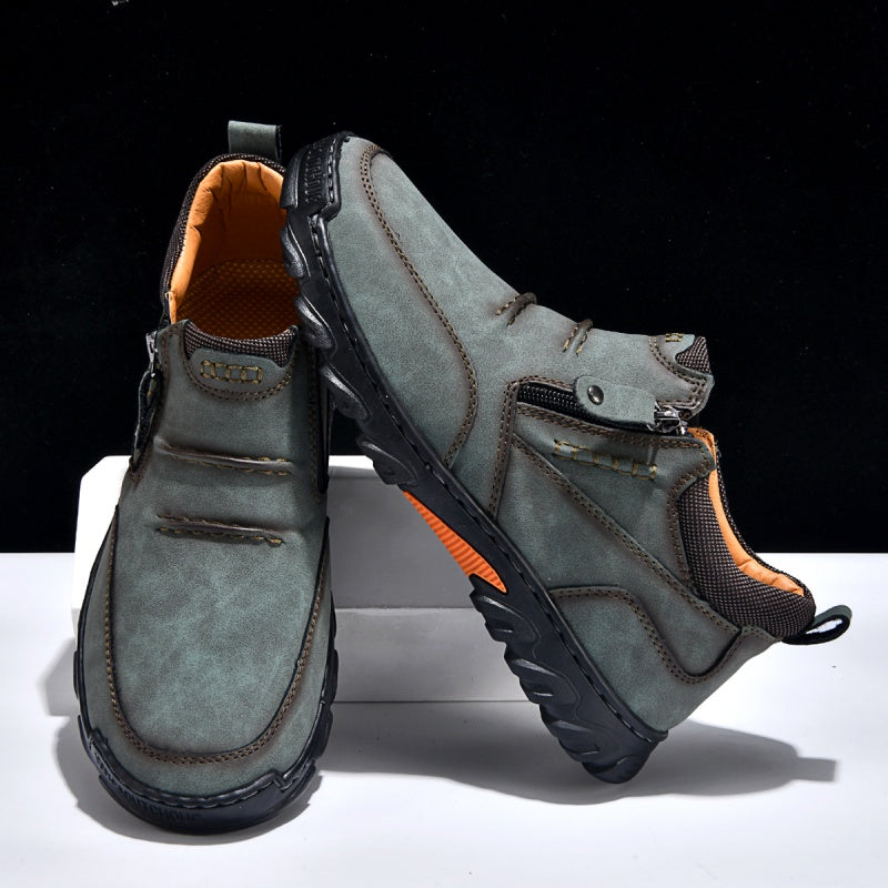 ⏰ 70% OFF – Men’s Leather Slip-On Boots – Waterproof, Arch Support, Pressure Relief & Non-Slip Sole for Travel, Outdoor & Everyday Comfort