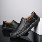 Men’s Handmade Leather Loafers – Arch Support, Wide Toe Box, Slip-On Comfort & Non-Slip Sole for Everyday Wear