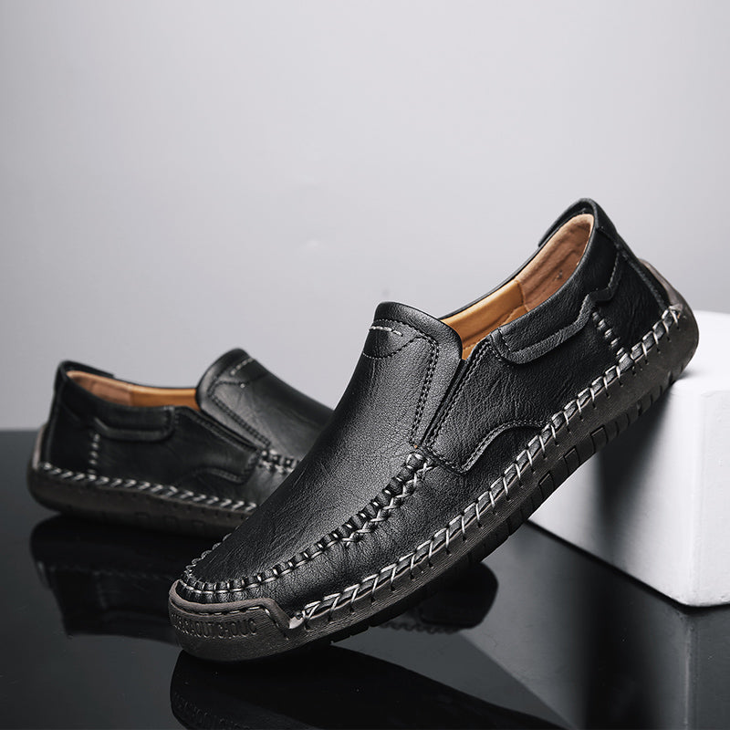 Men’s Handmade Leather Loafers – Arch Support, Wide Toe Box, Slip-On Comfort & Non-Slip Sole for Everyday Wear