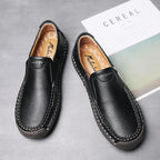 Men’s Handmade Leather Loafers – Arch Support, Wide Toe Box, Slip-On Comfort & Non-Slip Sole for Everyday Wear