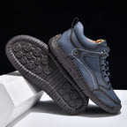 (💥Top Rated Choice) Men’s Handmade Leather Outdoor Shoes – Arch Support, Wide Fit, Comfortable, Rugged Non-Slip Sole for Work & Hiking