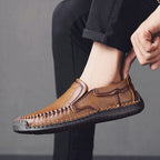 Men’s Handmade Leather Loafers – Arch Support, Wide Toe Box, Slip-On Comfort & Non-Slip Sole for Everyday Wear