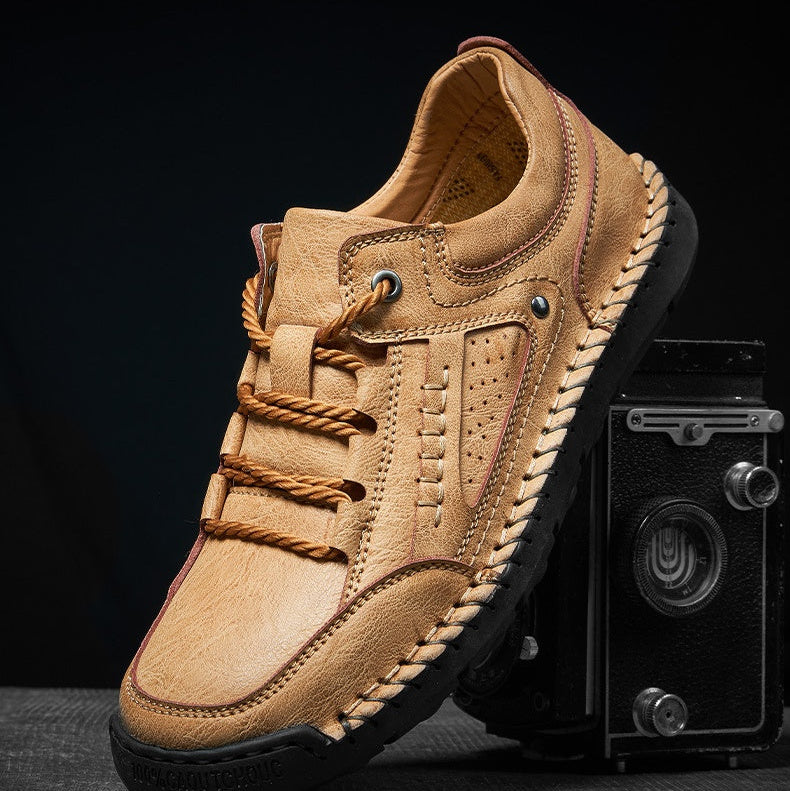 ⏰Limited-Time 70% OFF– Men’s Handmade Orthopedic Leather Shoes  Wide Toe Box, Waterproof, Arch Support & Pressure Relief