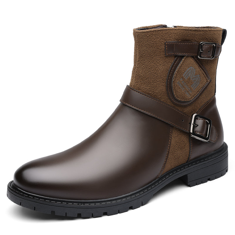 ⏰Limited-Time 70% OFF –Men’s Orthopedic Motorcycle Handmade Boot–Pressure Relief, Waterproof, Slip-Resistant, Wide Toe, Arch&Ankle Support