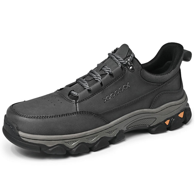 (💥Top Rated Choice) Men’s Handmade Leather Work Shoes – Waterproof, Arch Support, Pressure Relief, Wide Toe Box, Built for All-Day Comfort & Outdoor Use