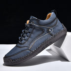 (💥Top Rated Choice) Men’s Handmade Leather Outdoor Shoes – Arch Support, Wide Fit, Comfortable, Rugged Non-Slip Sole for Work & Hiking