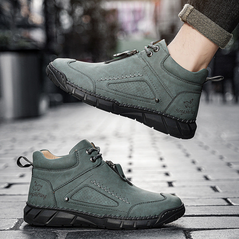 MEN’S Easy-On Waterproof Work Boots for Outdoor Jobs
