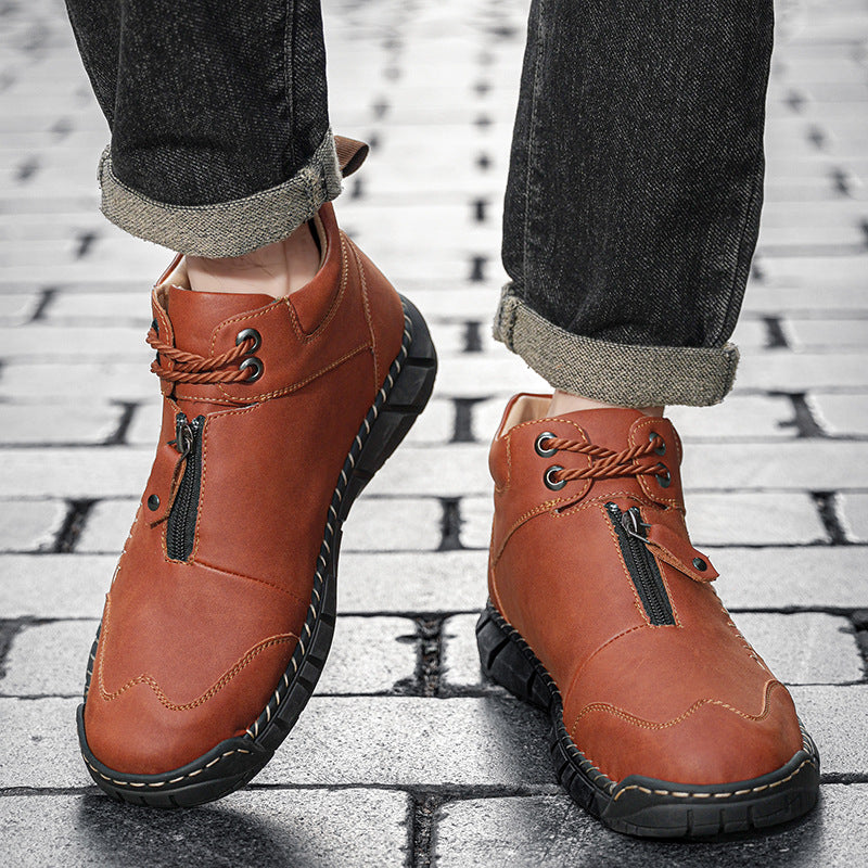MEN’S Easy-On Waterproof Work Boots for Outdoor Jobs