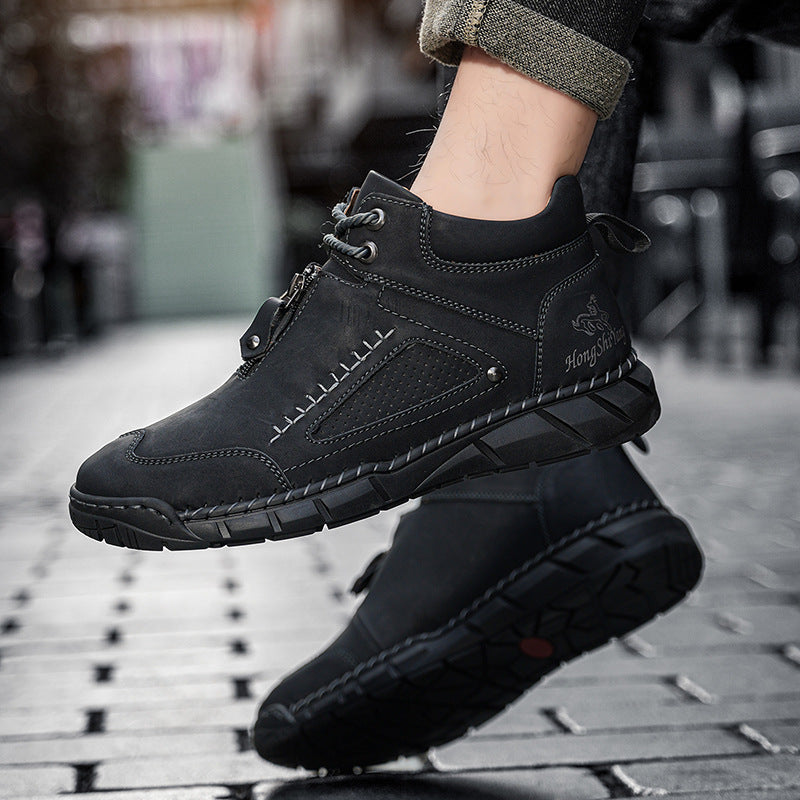 MEN’S Easy-On Waterproof Work Boots for Outdoor Jobs