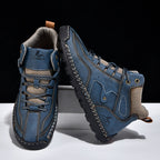 ⏰Limited-Time 70% OFF–Men's Comfortable Handmade Leather Boots – Waterproof, Arch Support, Pressure Relief, Spacious Toe Box Outdoor Leather Shoes