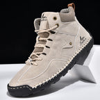 ⏰Limited-Time 70% OFF–Men's Comfortable Handmade Leather Boots – Waterproof, Arch Support, Pressure Relief, Spacious Toe Box Outdoor Leather Shoes