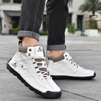 ⏰Limited-Time 70% OFF–Men's Comfortable Handmade Leather Boots – Waterproof, Arch Support, Pressure Relief, Spacious Toe Box Outdoor Leather Shoes