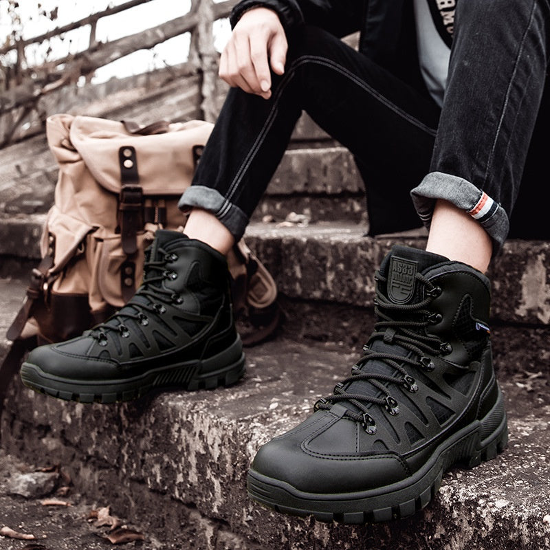 Men’s Orthopedic Safety Boots with Arch & Ankle Support – Waterproof & Anti-Puncture