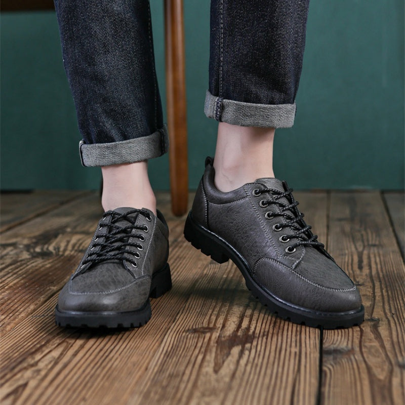 Men’s Handcrafted Leather Business Shoes – Arch Support, Height Increasing & Wide Toe Box