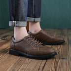Men’s Handcrafted Leather Business Shoes – Arch Support, Height Increasing & Wide Toe Box