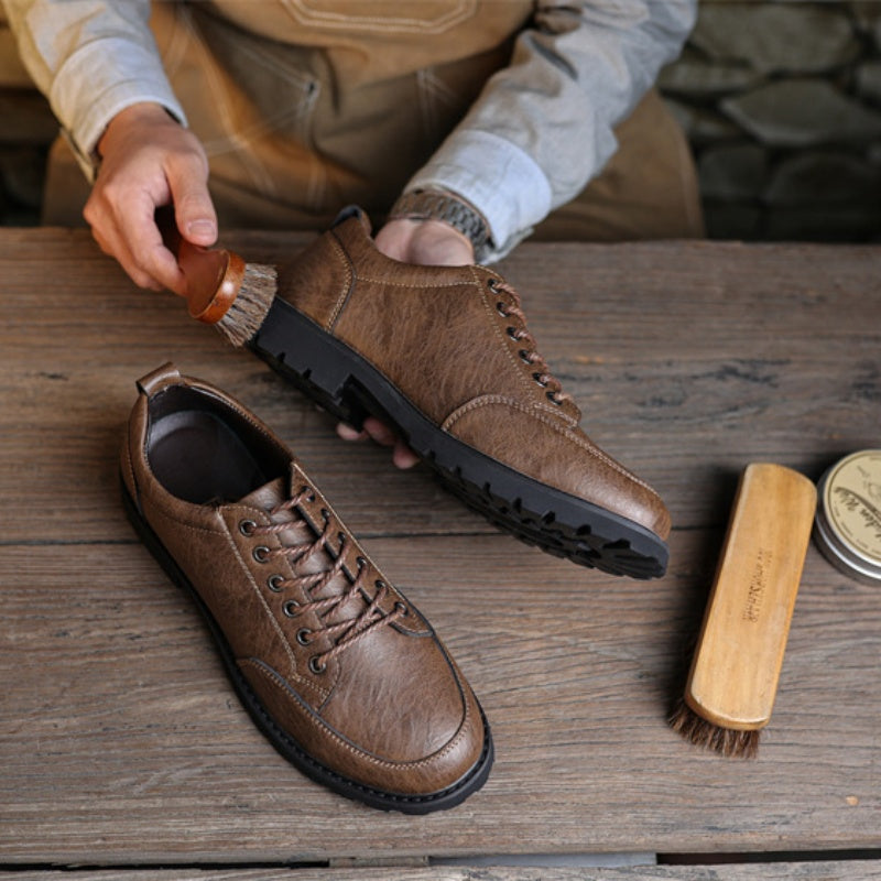 Men’s Handcrafted Leather Business Shoes – Arch Support, Height Increasing & Wide Toe Box