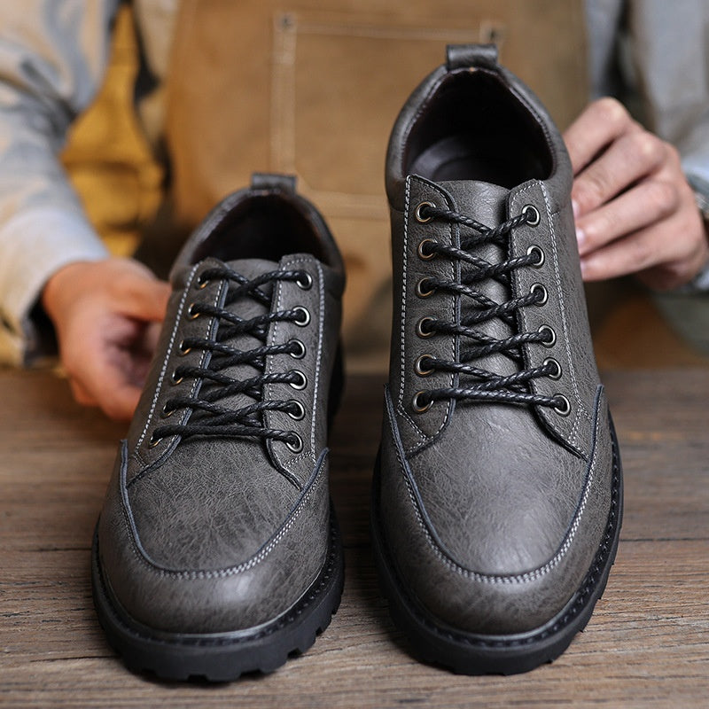 Men’s Handcrafted Leather Business Shoes – Arch Support, Height Increasing & Wide Toe Box