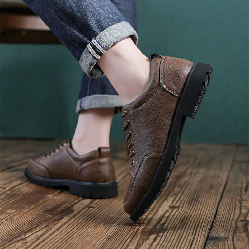 Men’s Handcrafted Leather Business Shoes – Arch Support, Height Increasing & Wide Toe Box