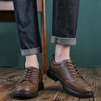 Men’s Handcrafted Leather Business Shoes – Arch Support, Height Increasing & Wide Toe Box