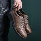 Men’s Handcrafted Leather Business Shoes – Arch Support, Height Increasing & Wide Toe Box