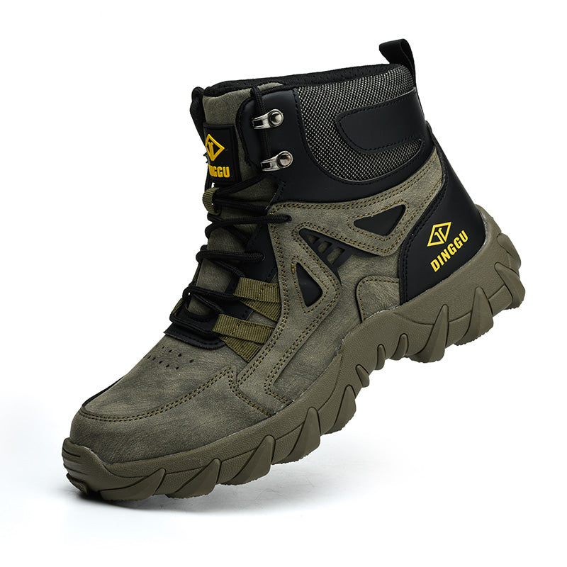 Men’s Steel Toe Orthotic Work Boots – Puncture-Resistant, Waterproof, Non-Slip, All-Day Comfort