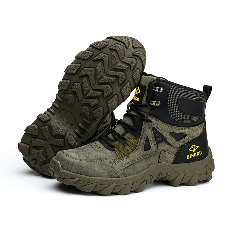 Men’s Steel Toe Orthotic Work Boots – Puncture-Resistant, Waterproof, Non-Slip, All-Day Comfort