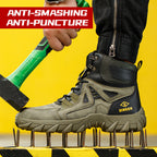 Men’s Steel Toe Orthotic Work Boots – Puncture-Resistant, Waterproof, Non-Slip, All-Day Comfort
