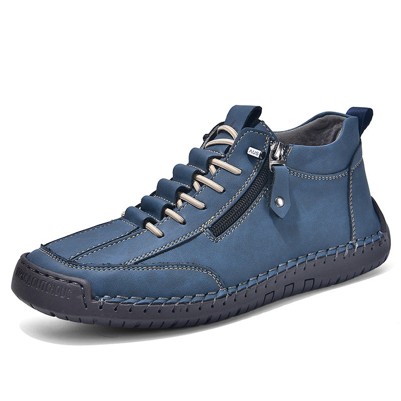 ⏰Limited-Time 70% OFF– Men’s Handmade Leather Work Boots – All-Day Comfort, Slip-Resistant, Wide Toe with Arch& Ankle Support