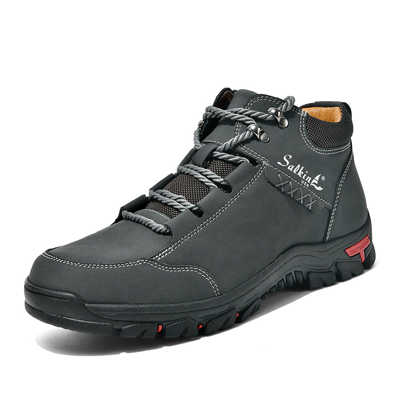 ⏰Limited-Time 70% OFF–Men’s Orthopedic Handmade Leather Boots For All-Day Comfort–Pressure Relief, Waterproof, Slip-Resistant, Wide Toe Box